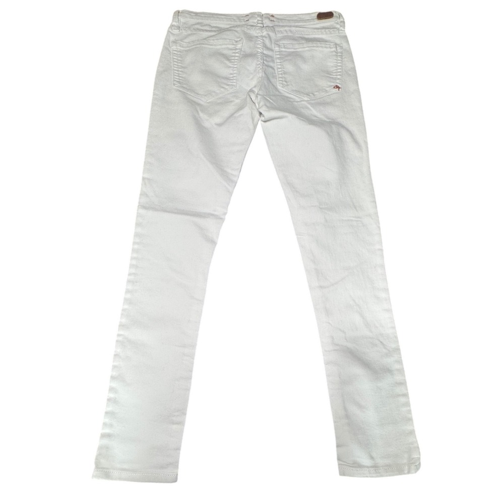 Dittos Jeans Women 27 Skinny Denim White Low Rise Stretch Boho Y2K 1051